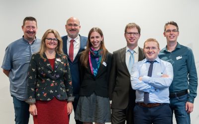 The Zetadec team, from left to right: Robert (IT), Diane (administrative), Menno (owner/director), Oriane, Marcel and Lucian (researchers) and Mark (legal). Photo: Mirian Hendriks