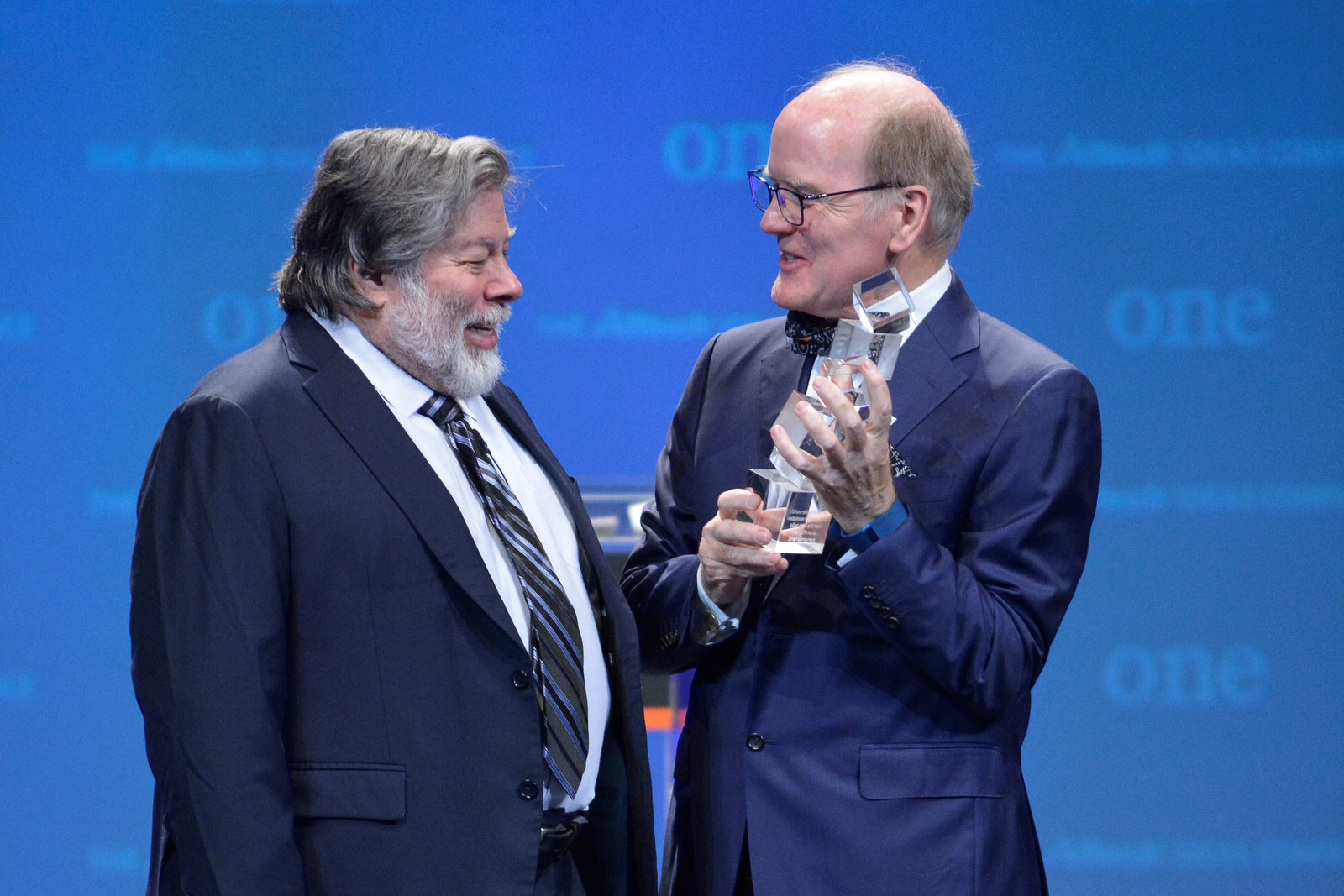 Apple co-founder Steve Woznia receives the Alltech Humanitarian Award and Medal of Excellence