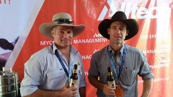 Jake Bourne, CRT Queensland key account manager, joined Nathan O'Brien, Lienert national sales manager, at Beef Australia, where Lienert launched Blueprint, a new genetics-based nutrition program for beef.