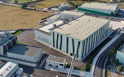 Sky overview of the new fermentation plant of Peshtera. Photo: Huvepharma