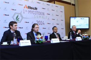 From left to right: Nick Adams, global director, Alltech s Mycotoxin Management Team; Dr. Mark Lyons, vice president, corporate affairs, Alltech; Hery Santoso, general manager, Alltech Indonesia; Matthew Smith, regional director, Alltech Asia Pacific.