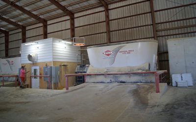 Twin TMR mixers in the feed centre at the Statz Brothers dairy operation in Marshall, Wisconsin, USA. Photos: Emmy Koeleman