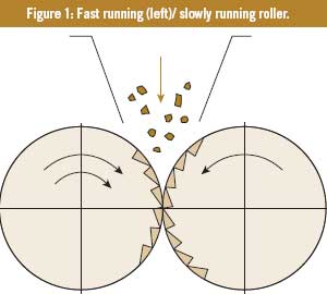 Grinding barley-rich pig feed with hammers and rollers