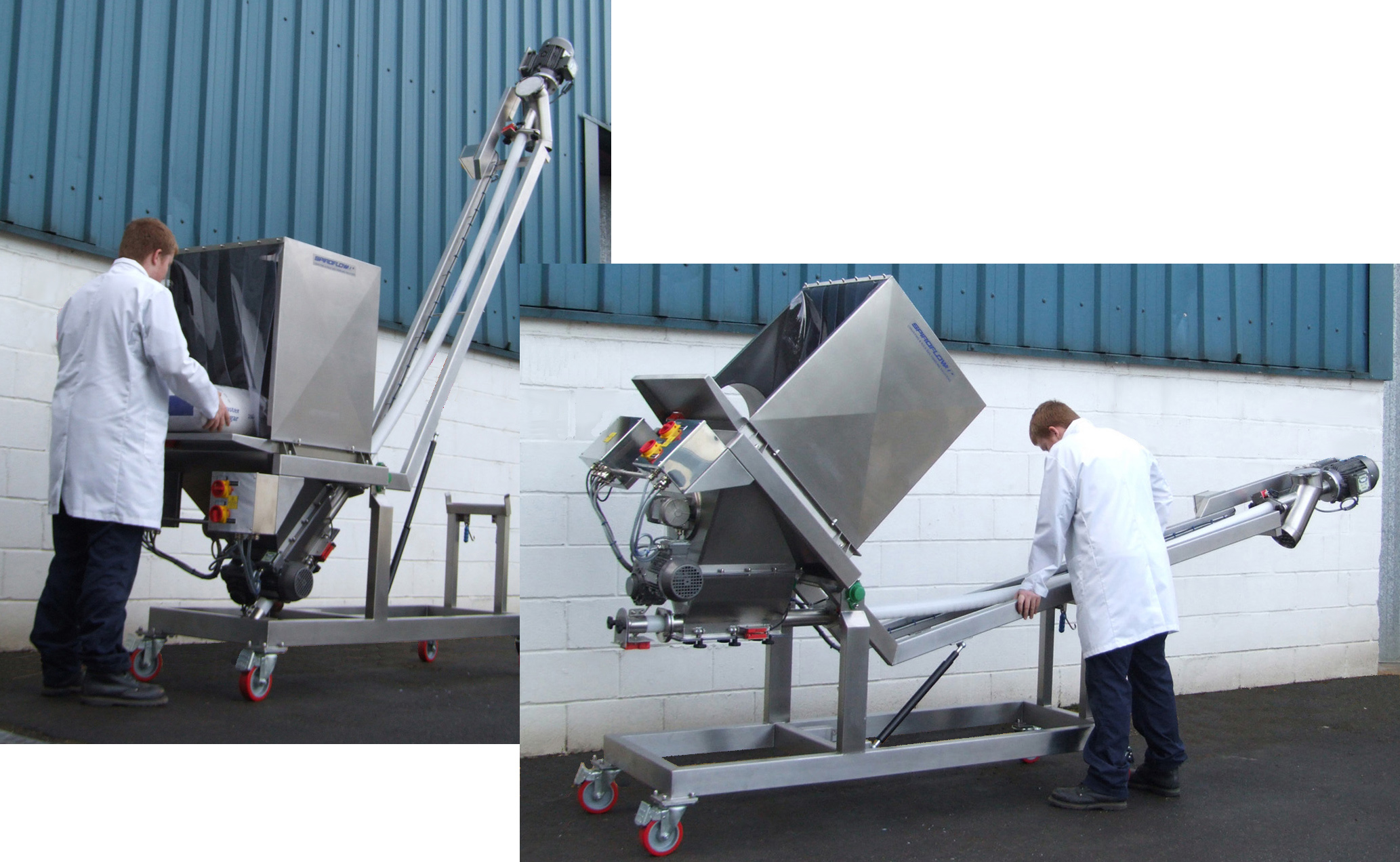 New Tilting Mobile Flexible Screw Conveyor from Spiroflow