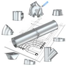 Hot-galvanised pipework system for bulk goods