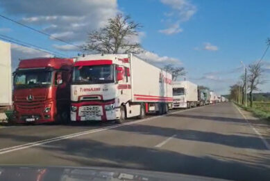 Trucks are having to wait days at the Ukraine border with Poland and Romania to cross with their loads of grain.  Photo: Chris McCullough