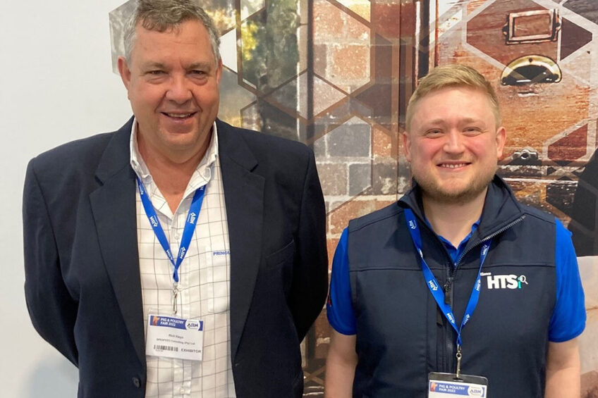 Rick Kleyn, Independent Nutritionist left and Tom Hepburn, EKS Technology and Analytics Officer Elanco right. Photo: Tony McDougal