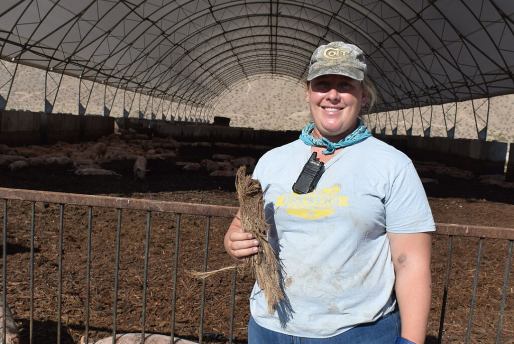 Sarah Stellard is farm manager t Las Vegas Livestock. The farm is located 45 km northeast of Las Vegas, NV, USA. Las Vegas Livestock is the pig production subsidiary of Combs Brothers LLV, having on-site grow-finisher pigs from 20-120 kg. The LVL farm was started in 2016 as successor of RC Farms and is heading towards producing 20,000 finisher pigs annually. Combs Brothers LLV has as vision to offer the Las Vegas tourism industry – hotels, restaurants and casinos recycling of all waste. Today, the Combs Brothers company has 35 major hotel customers in Las Vegas and more than 250 employees.