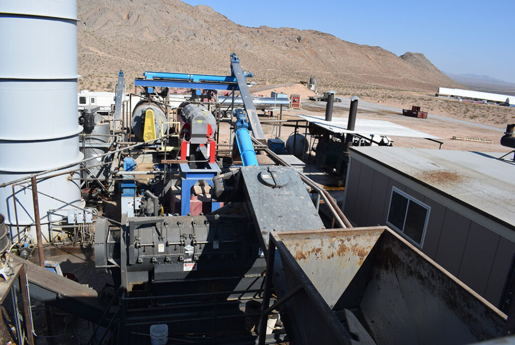 The machine which separates e.g. metal and plastic from biological materials.